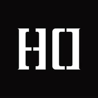 hd logo monogram met midden- plak ontwerp sjabloon vector