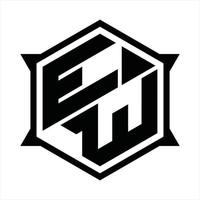 ew logo monogram ontwerp sjabloon vector