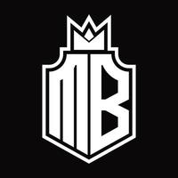 mb logo monogram ontwerp sjabloon vector