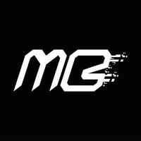 mb logo monogram abstract snelheid technologie ontwerp sjabloon vector