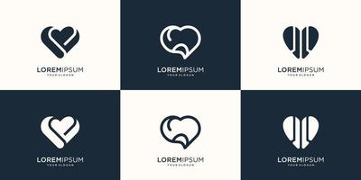 verzameling van abstract liefde logo. premie vector