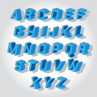 3D-lettertypen Vector iconen