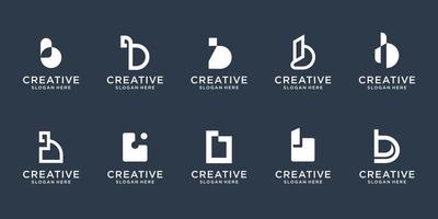 reeks O brief b logo ontwerp. vector