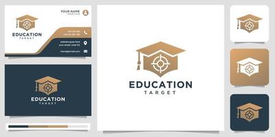 onderwijs doelwit logo creatief concept ontwerp voor uw bedrijf bedrijf, elegant, universiteit, technologie. vector