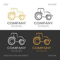 logo sjabloon, bouw bedrijf logo bouw machinerie vector