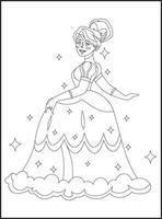 prinses kleur Pagina's vector