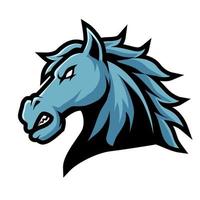 paard hoofd mascotte esports logo vector