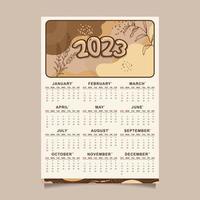 2023 kalender abstract ontwerp sjabloon vector