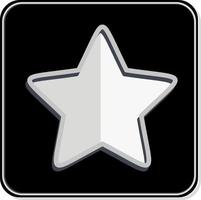 icoon ster 2. verwant naar sterren symbool. glanzend stijl. gemakkelijk ontwerp bewerkbaar. gemakkelijk illustratie. gemakkelijk vector pictogrammen