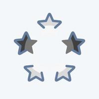 icoon vijf sterren. verwant naar sterren symbool. tekening stijl. gemakkelijk ontwerp bewerkbaar. gemakkelijk illustratie. gemakkelijk vector pictogrammen