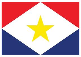nationaal vlag van saba - vlak kleur icoon. vector