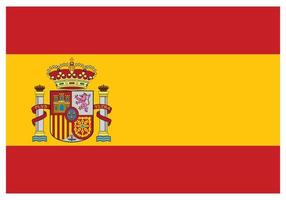 nationaal vlag van Spanje - vlak kleur icoon. vector