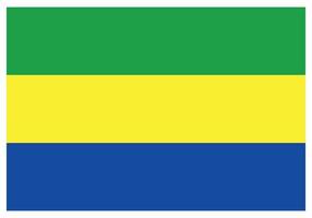 nationaal vlag van Gabon - vlak kleur icoon. vector