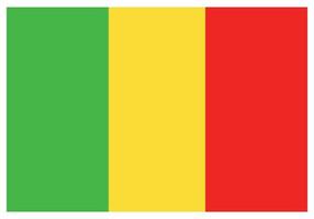 nationaal vlag van Mali - vlak kleur icoon. vector