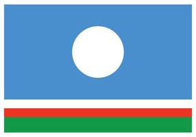 nationaal vlag van sakha republiek - vlak kleur icoon. vector