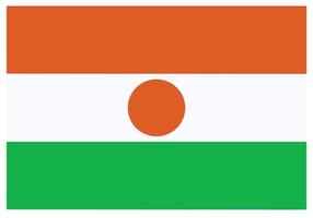 nationaal vlag van Niger - vlak kleur icoon. vector