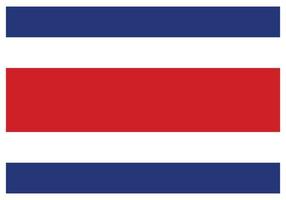 nationaal vlag van costa rica - vlak kleur icoon. vector