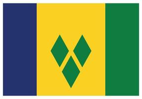 nationaal vlag van heilige vincent en de grenadines - vlak kleur icoon. vector