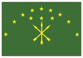 nationaal vlag van adygea - vlak kleur icoon. vector