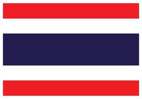 nationaal vlag van Thailand - vlak kleur icoon. vector