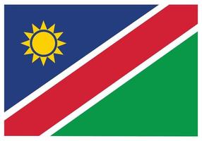 nationaal vlag van Namibië - vlak kleur icoon. vector