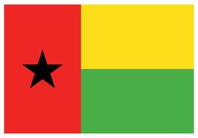 nationaal vlag van Guinea Bissau - vlak kleur icoon. vector