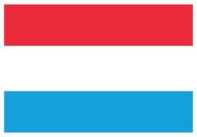 nationaal vlag van Luxemburg - vlak kleur icoon. vector