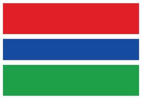 nationaal vlag van Gambia - vlak kleur icoon. vector