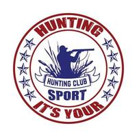 jacht- club een mooi hoor logo vector