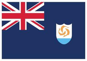 nationaal vlag van Anguilla - vlak kleur icoon. vector
