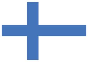 nationaal vlag van Finland - vlak kleur icoon. vector