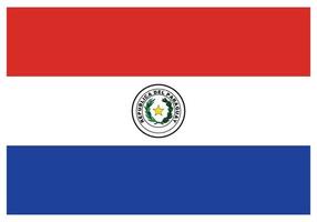 nationaal vlag van Paraguay - vlak kleur icoon. vector