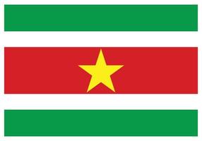 nationaal vlag van Suriname - vlak kleur icoon. vector
