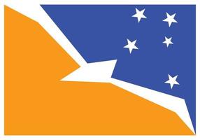 nationaal vlag van tierra del fuego provincie - Argentinië - vlak kleur icoon. vector