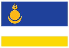 nationaal vlag van buryatië - vlak kleur icoon. vector