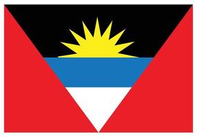 nationaal vlag van antigua en Barbuda - vlak kleur icoon. vector