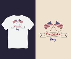 presidenten dag typografie t-shirt ontwerp vector