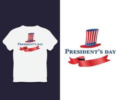 presidenten dag typografie t-shirt ontwerp vector