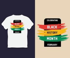 zwart geschiedenis maand t overhemd ontwerp met vector