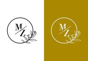 brief m, logo z, geschikt voor de van het bedrijf eerste symbool. vector