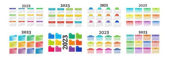 kalender voor 2023 geïsoleerd Aan een wit achtergrond vector