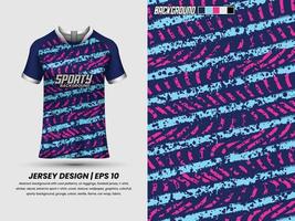 voetbal Jersey ontwerp voor sublimatie, sport t overhemd ontwerp, sjabloon Jersey vector