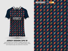 voetbal Jersey ontwerp voor sublimatie, sport t overhemd ontwerp, sjabloon Jersey vector