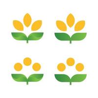 zonnebloem vector logo ontwerp