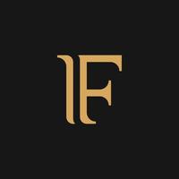 brief f logo vector sjabloon elementen