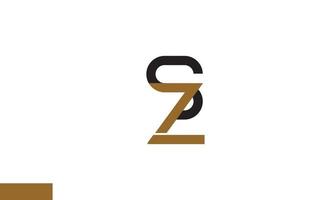 alfabet letters initialen monogram logo sz, zs, s en z vector