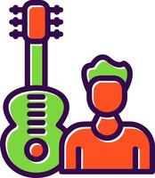 gitarist vector icoon ontwerp