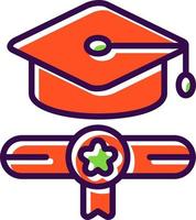 diploma uitreiking vector icoon ontwerp