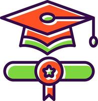 diploma uitreiking vector icoon ontwerp