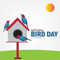 vector illustratie van nationaal vogel dag. gemakkelijk en elegant ontwerp